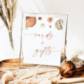 Fall Baby Duschkarten und Geschenke Zeichen, Pumpk Poster