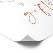 Fall Baby Duschkarten und Geschenke Zeichen, Pumpk Poster (Ecke)