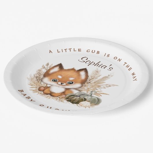 Fall Baby Duschpapier Teller (Schrägansicht)