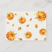 Fall Baby Duwer Diaper Raffle Begleitkarte (Rückseite)