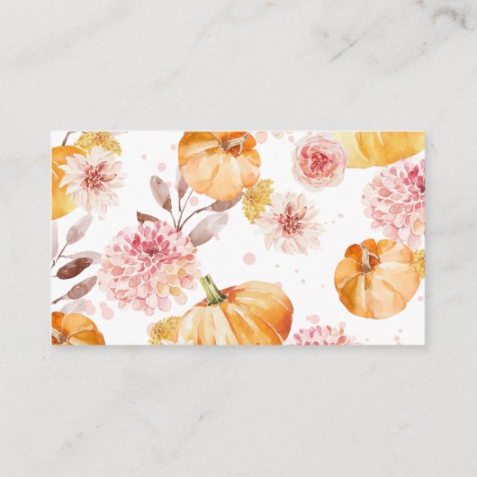 Fall Baby Duwer Diaper Raffle Begleitkarte (Rückseite)