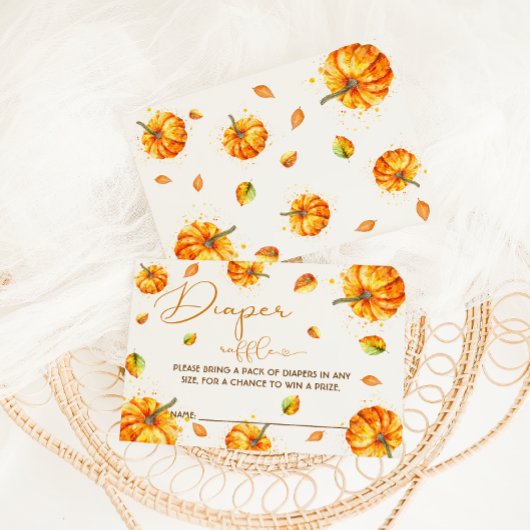 Fall Baby Duwer Diaper Raffle Begleitkarte