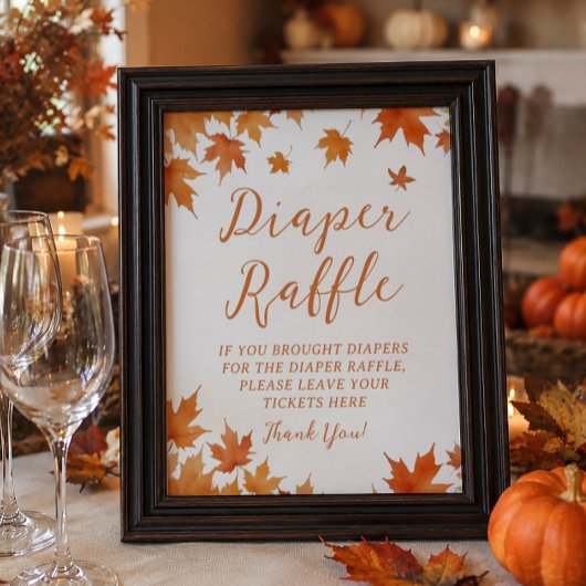 Fall Baby Duwer Diaper Raffle Poster