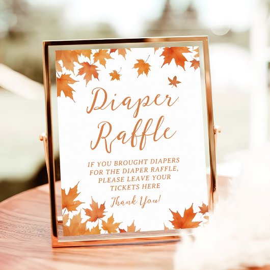 Fall Baby Duwer Diaper Raffle Poster
