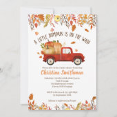 Fall Baby Duwer Einladungen Kleine Pumpkin (Vorderseite)