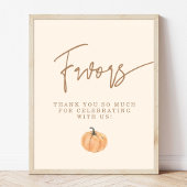 Fall Baby Duwer Favoriten Zeichen, Pumpkin Favors  Poster
