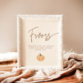 Fall Baby Duwer Favoriten Zeichen, Pumpkin Favors  Poster
