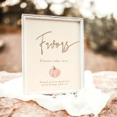 Fall Baby Duwer Favoriten Zeichen, Pumpkin Favors Poster