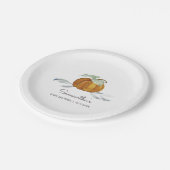 Fall Baby Duwer Gender Neutral Pumpkin Pappteller (Schrägansicht)