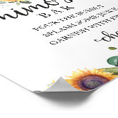 Fall Baby Duwer Greenery Mimosa Bar Sign Poster (Ecke)