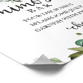 Fall Baby Duwer Greenery Mimosa Bar Sign Poster (Ecke)