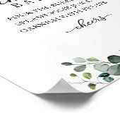 Fall Baby Duwer Greenery Mimosa Bar Sign Poster (Ecke)