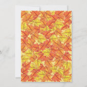 Fall Baby Duwer Pumpkin Herbst Leaves Tiere Einladung (Rückseite)