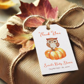 Fall Baby Duwer Pumpkin und Owl Herbst Danke Geschenkanhänger