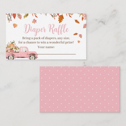 Fall Baby Duwer Windschutzscheibe für ein Mädchen Begleitkarte (Vorne/Hinten)