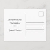 Fall Baby Foto Herbst Blume Geburt Ankündigungspostkarte (Rückseite)