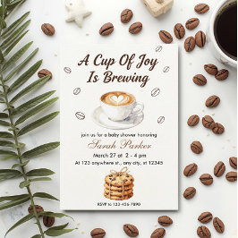 Fall Baby is Brewing Coffee Baby Shower Invitation Einladung