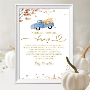 Fall-Baby-Party Eine Nachricht Von Dem Babybauch S Poster