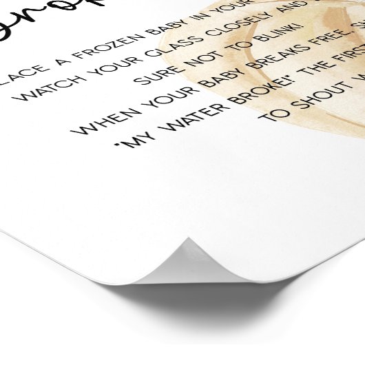 Fall Baby Shooter Game Poster (Ecke)