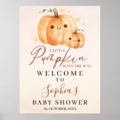 Fall Baby Shower – A Little Pumpkin Is on the way Poster (Vorne)