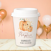 Fall Baby Shower – "A Little Pumpkin" Soft Orange  Pappbecher