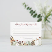 Fall Baby Shower Addon Card Postkarte (Stehend Vorderseite)