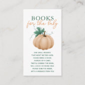 Fall Baby Shower Autumn Floral Books For Baby Begleitkarte (Vorderseite)