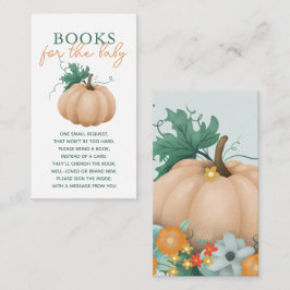 Fall Baby Shower Autumn Floral Books For Baby Begleitkarte