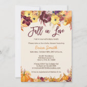 Fall Baby Shower Einladungen - Rückgang der Liebe (Vorderseite)