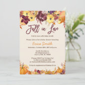 Fall Baby Shower Einladungen - Rückgang der Liebe (Stehend Vorderseite)