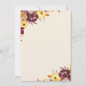 Fall Baby Shower Einladungen - Rückgang der Liebe (Rückseite)