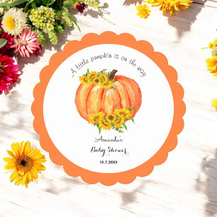 Fall Baby Shower Kleine Pumpkin Orange Untersetzer