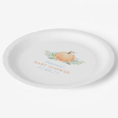 Fall Baby Shower Napkins | Kürbis Pappteller (Schrägansicht)