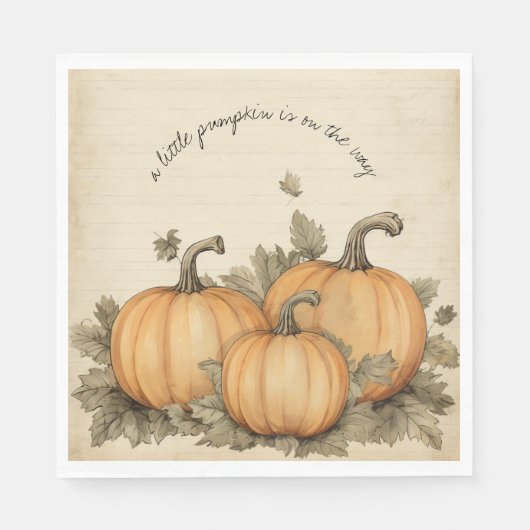 Fall Baby Shower Pumpkin Patch Serviette (Vorderseite)
