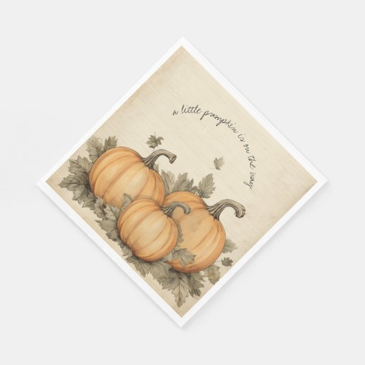 Fall Baby Shower Pumpkin Patch Serviette (Ecke)