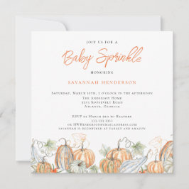 Fall Baby Shower Sprinkle Pumpkin Einladung