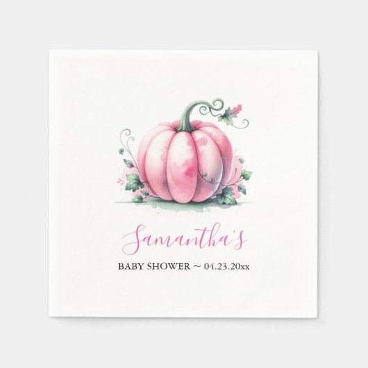 Fall Baby Shower Thema Personalisiert Serviette (Vorderseite)