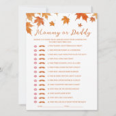 Fall Baby Showraten Wer Game Card Einladung (Vorderseite)