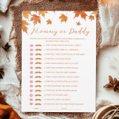 Fall Baby Showraten Wer Game Card Einladung