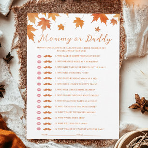 Fall Baby Showraten Wer Game Card Einladung