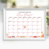 Fall Baby Showterminkalender Poster