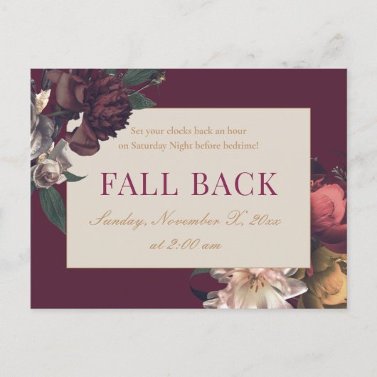 Fall Back Business Realtor Mailer Postkarte (Vorderseite)
