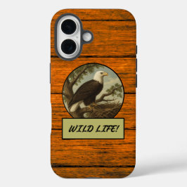 Fall Bald Eagle Wood Grain Case-Mate iPhone 16 Hülle