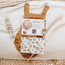 Fall Balloon QR Code Baby Showregisterkarte