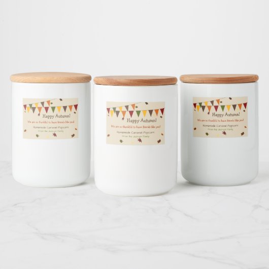 Fall-Banner-Leckerei Lebensmitteletikett (Flaschen)