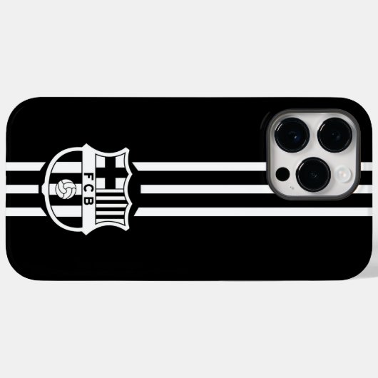 Fall Barcelona Schwarz/Weiß Streifen Case-Mate iPhone Hülle (Rückseite (Horizontal))