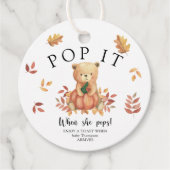 Fall Bären mit Kürbis - Pop! Geschenkanhänger (Vorderseite)