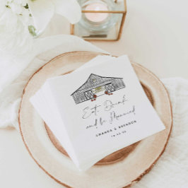 Fall Barn Pumpkins Hochzeitspapier Napkin Serviette