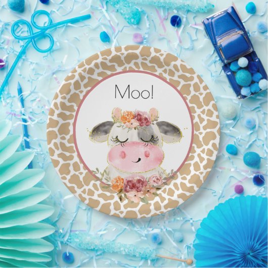Fall Barnyard Birthday Plate Oink Moo Cockadoodle Pappteller (Party)