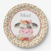 Fall Barnyard Birthday Plate Oink Moo Cockadoodle Pappteller (Vorderseite)